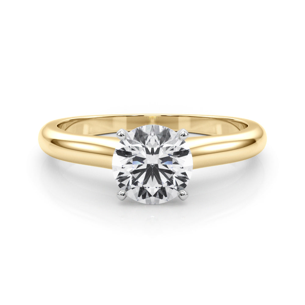 Isabella Round Lab Grown Diamond Solitaire Engagement Ring IGI Certified-VIRABYANI