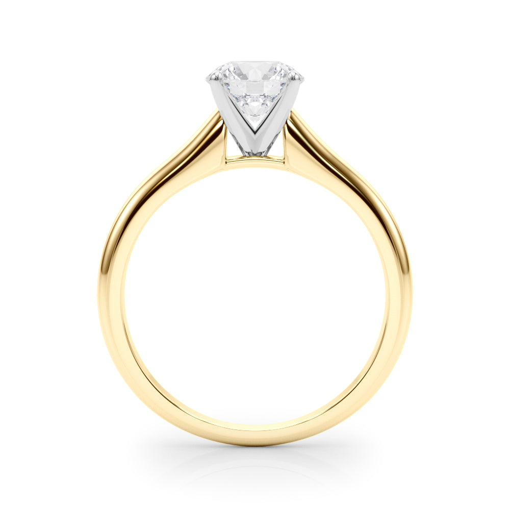 Isabella Round Lab Grown Diamond Solitaire Engagement Ring IGI Certified-VIRABYANI