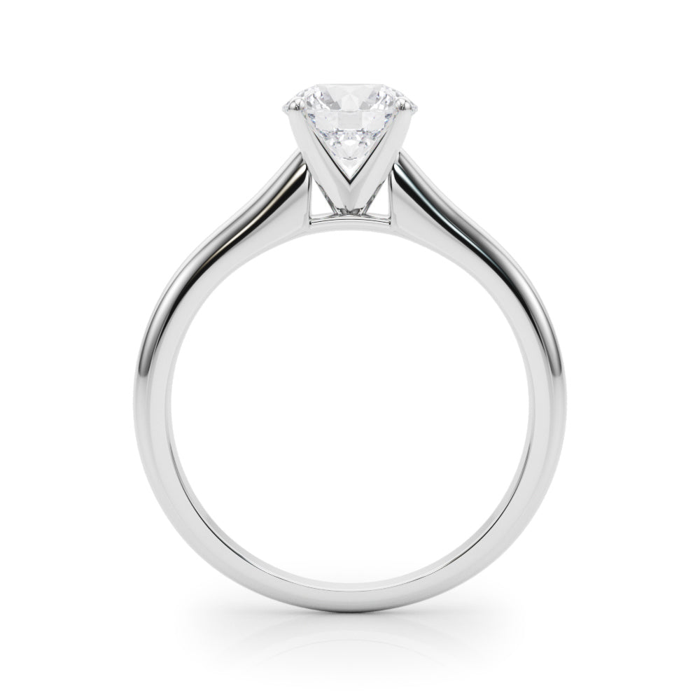 Isabella Round Lab Grown Diamond Solitaire Engagement Ring IGI Certified-VIRABYANI