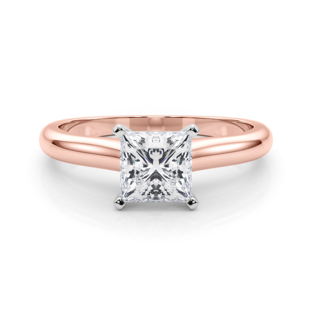 Isabella Princess Diamond Solitaire Engagement Ring-VIRABYANI