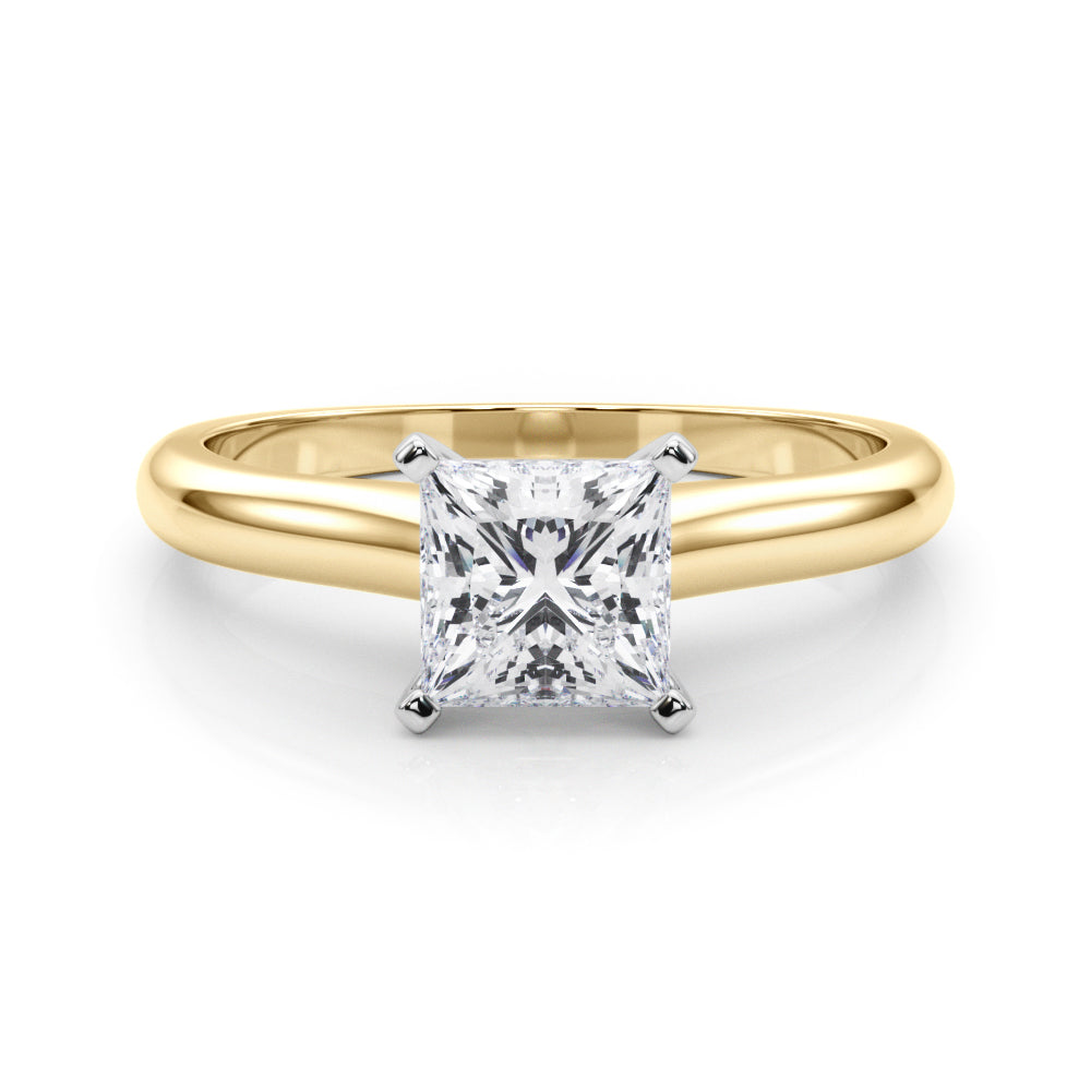 Isabella Princess Lab Grown Diamond Solitaire Engagement Ring IGI Certified-VIRABYANI