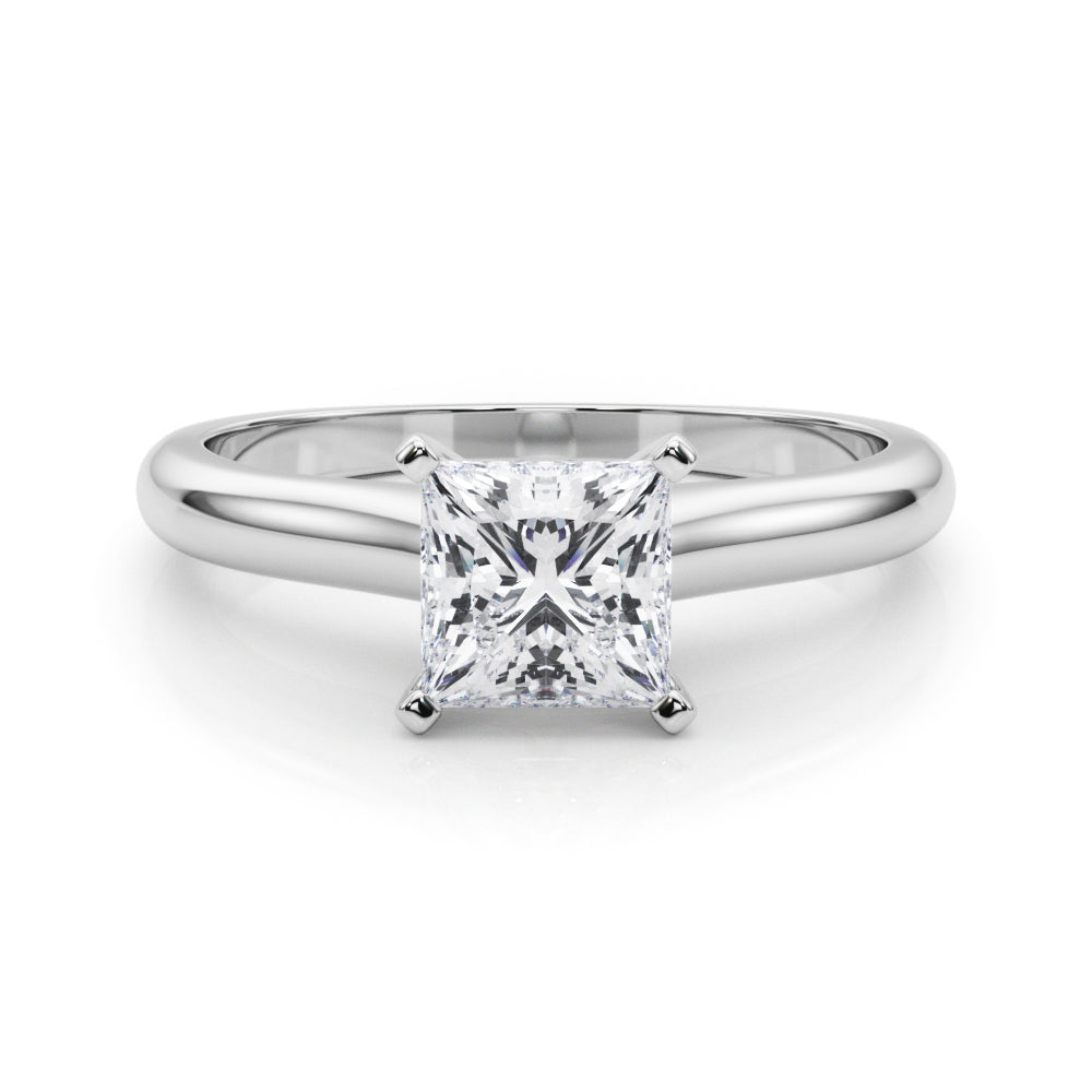 Isabella Princess Diamond Solitaire Engagement Ring-VIRABYANI