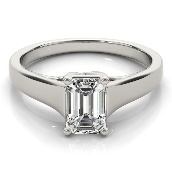 Evelyn Emerald Diamond Solitaire Engagement Ring-VIRABYANI