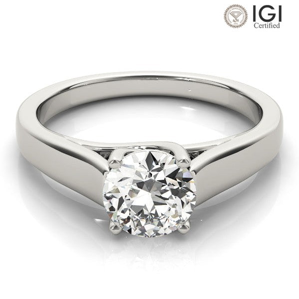 Evelyn Round Lab Grown Diamond Solitaire Engagement Ring IGI Certified