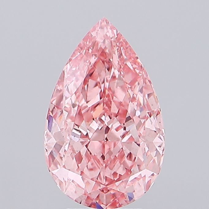 4.25 Carat Pear Cut Fancy Pink