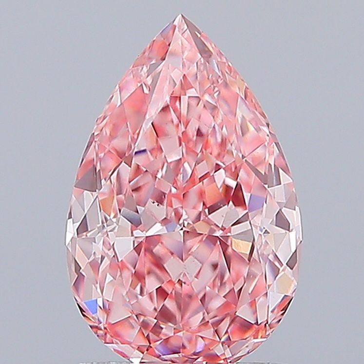 1.85 Carat Pear Cut Fancy Pink