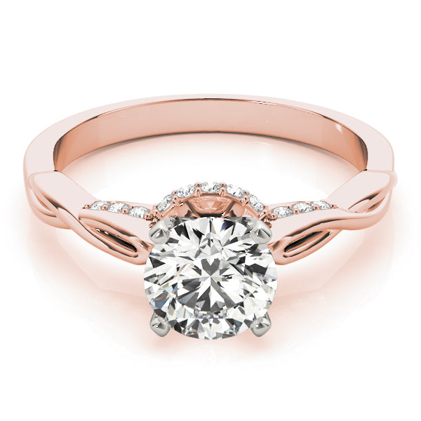 Infinity Round Diamond Solitaire Engagement Ring-VIRABYANI