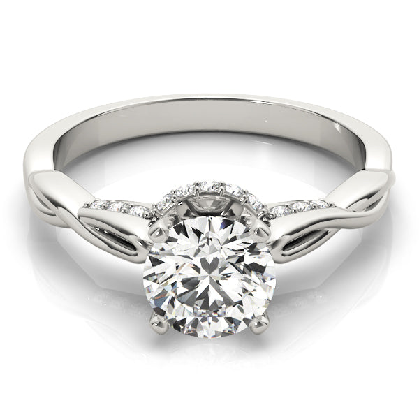 Infinity Round Diamond Solitaire Engagement Ring-VIRABYANI