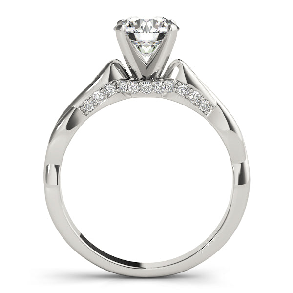 Infinity Round Diamond Solitaire Engagement Ring-VIRABYANI