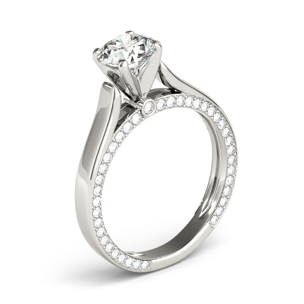 Estella Round Lab Grown Diamond Solitaire Engagement Ring IGI Certified-VIRABYANI
