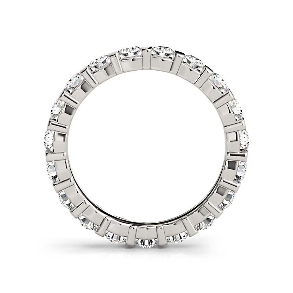Bar Set 1.30 ct. Round Diamond Eternity Band-VIRABYANI
