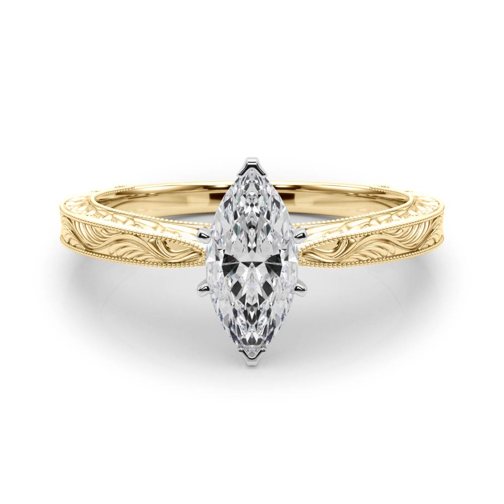 Victoria Marquise Diamond Solitaire Engagement Ring-VIRABYANI