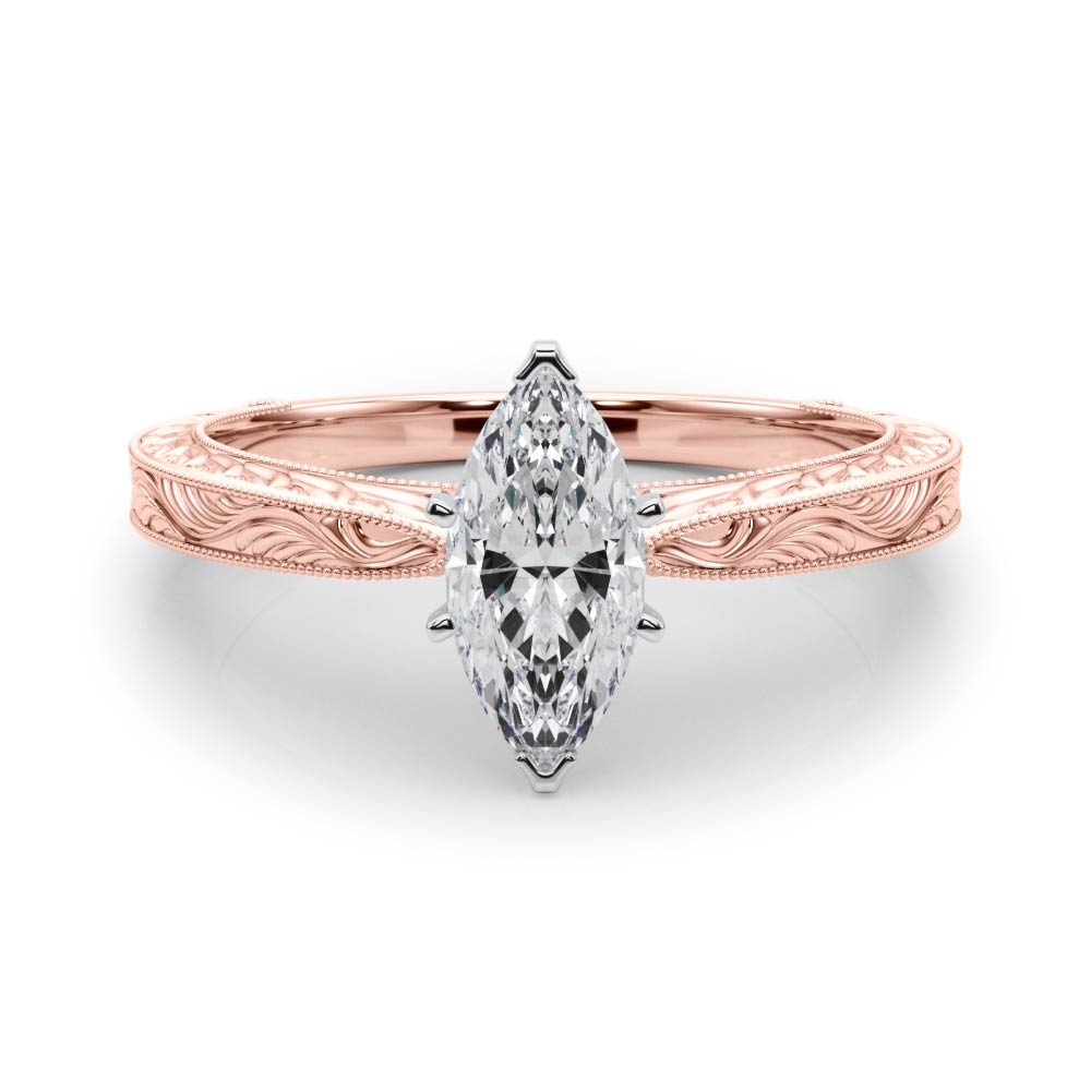 Victoria Marquise Diamond Solitaire Engagement Ring