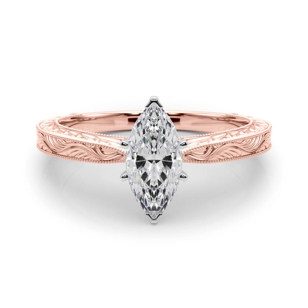 Victoria Marquise Diamond Solitaire Engagement Ring-VIRABYANI