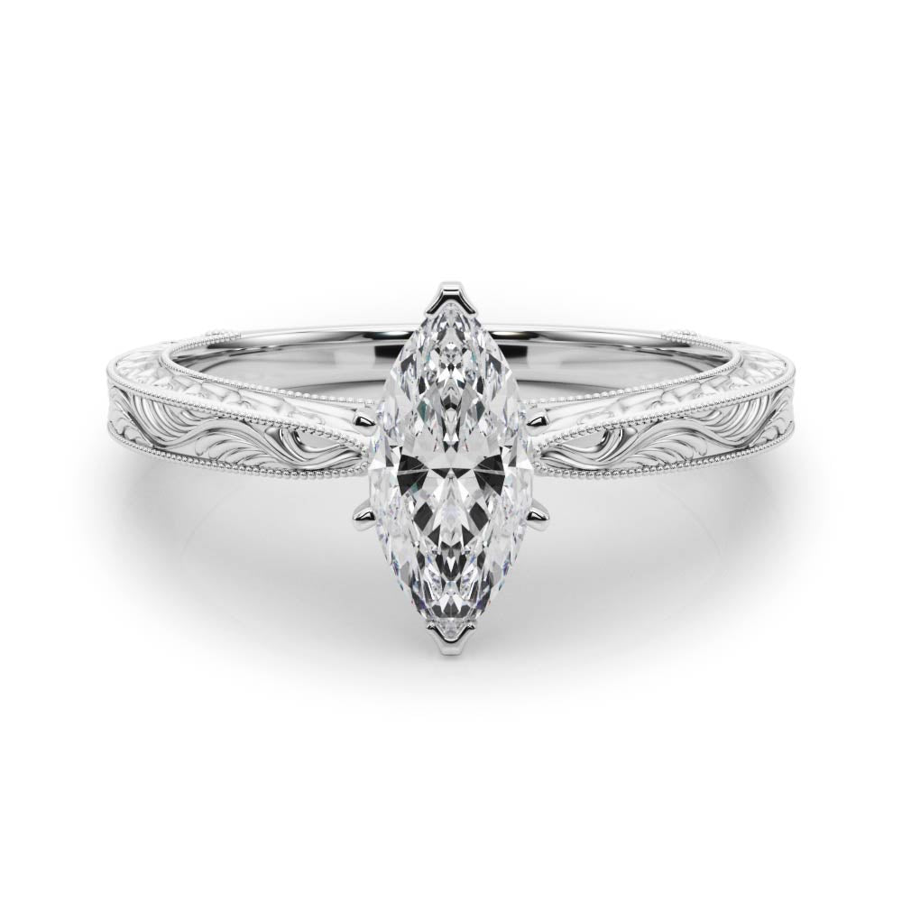 Victoria Marquise Diamond Solitaire Engagement Ring-VIRABYANI