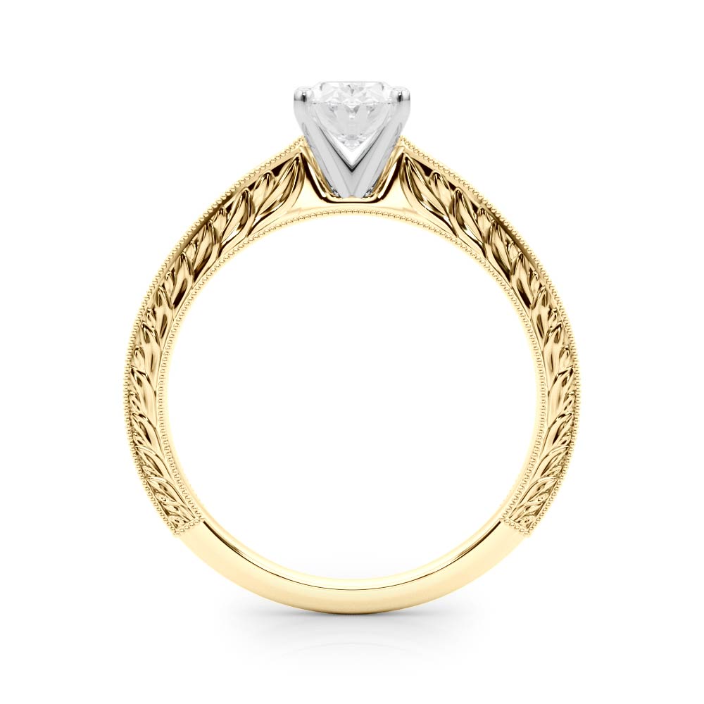 Victoria Oval Diamond Solitaire Engagement Ring-VIRABYANI