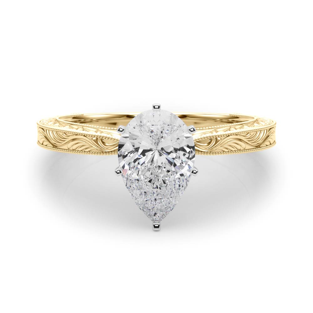 Victoria Pear Diamond Solitaire Engagement Ring