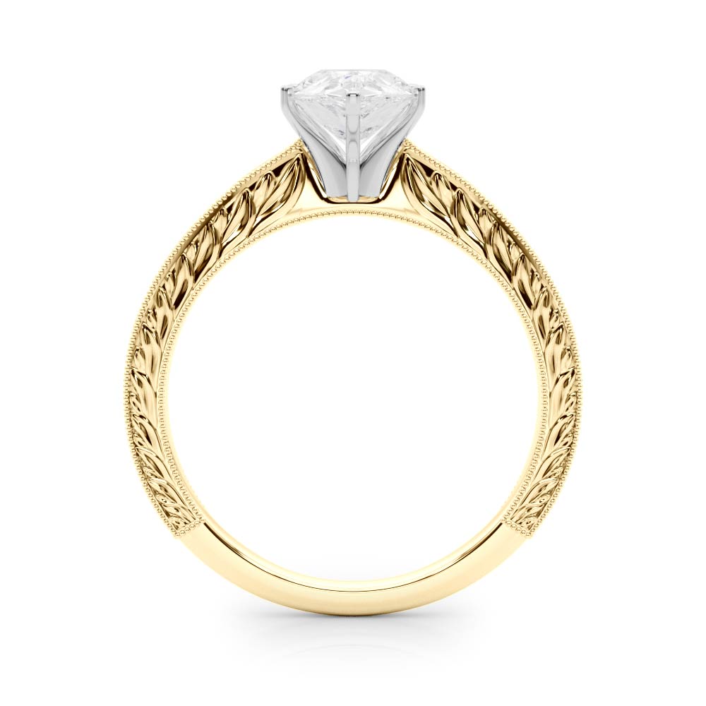 Victoria Pear Diamond Solitaire Engagement Ring-VIRABYANI