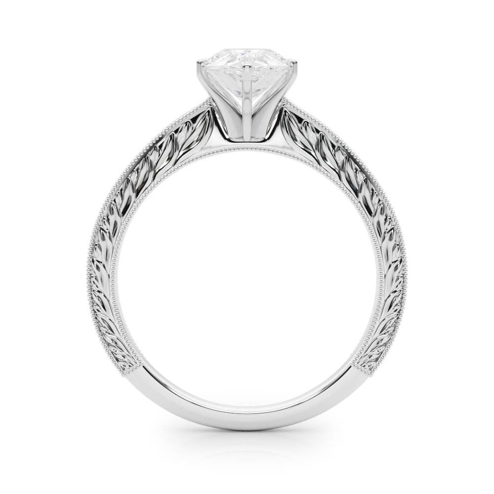 Victoria Pear Lab Grown Diamond Solitaire Engagement Ring IGI Certified