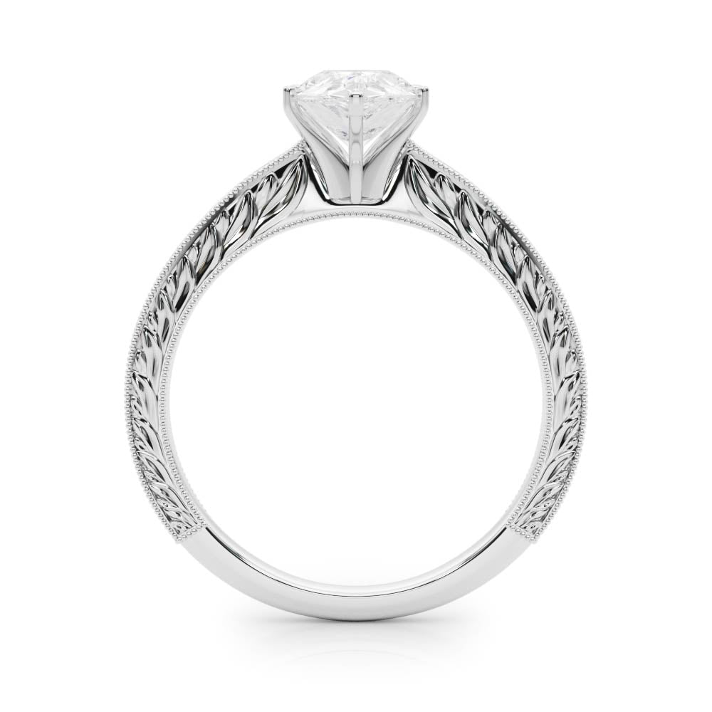 Victoria Pear Lab Grown Diamond Solitaire Engagement Ring IGI Certified-VIRABYANI