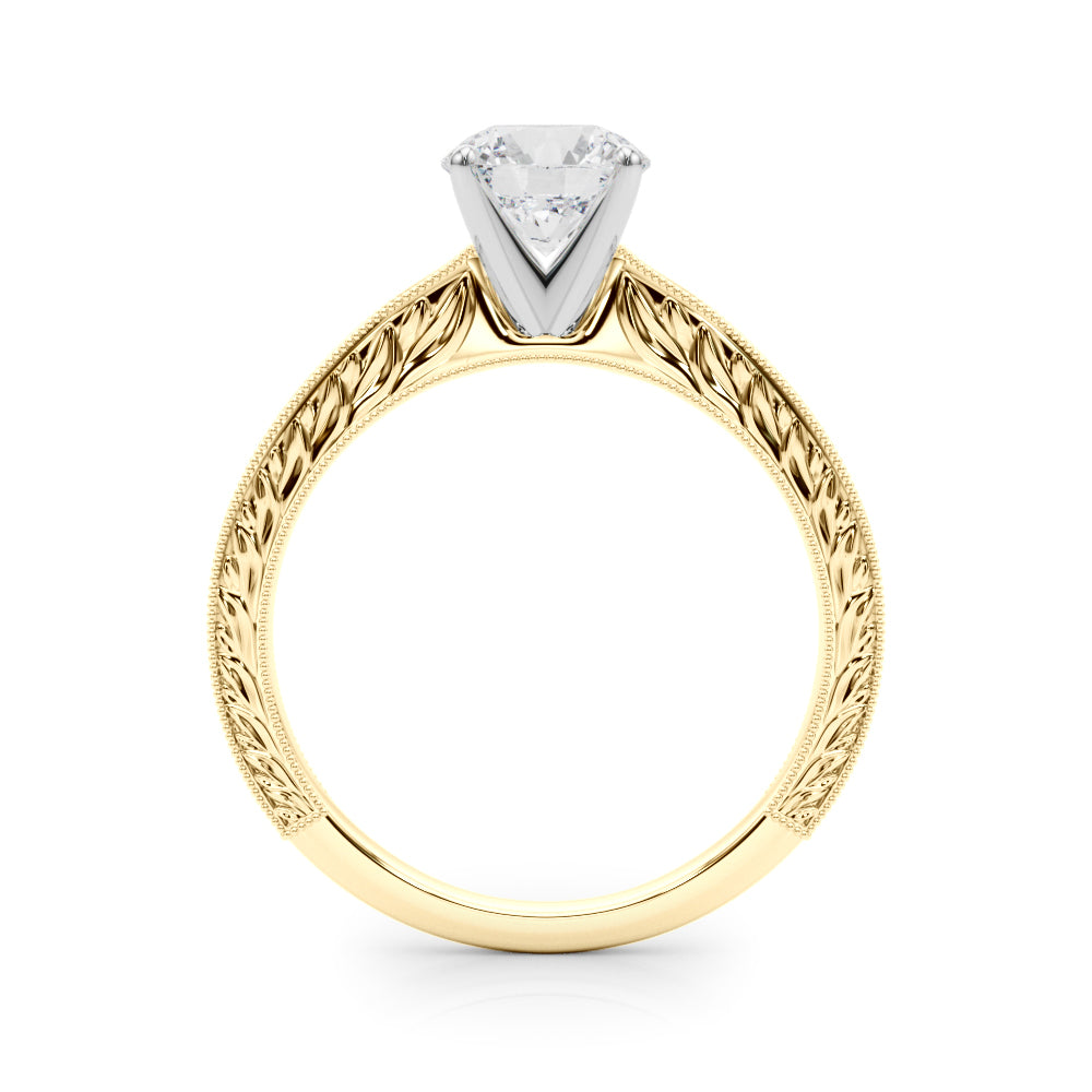 Victoria Round Diamond Solitaire Engagement Ring