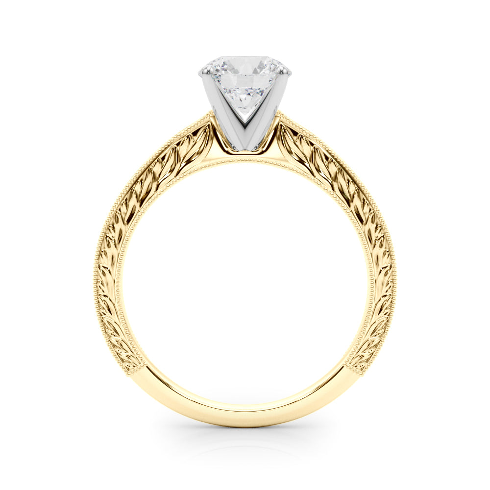 Victoria Round Diamond Solitaire Engagement Ring-VIRABYANI