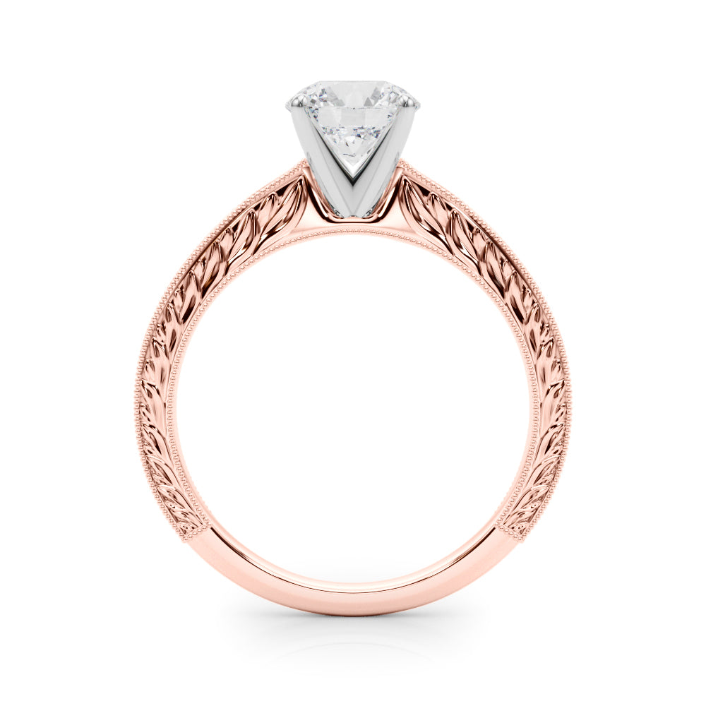 Victoria Round Lab Grown Diamond Solitaire Engagement Ring IGI Certified