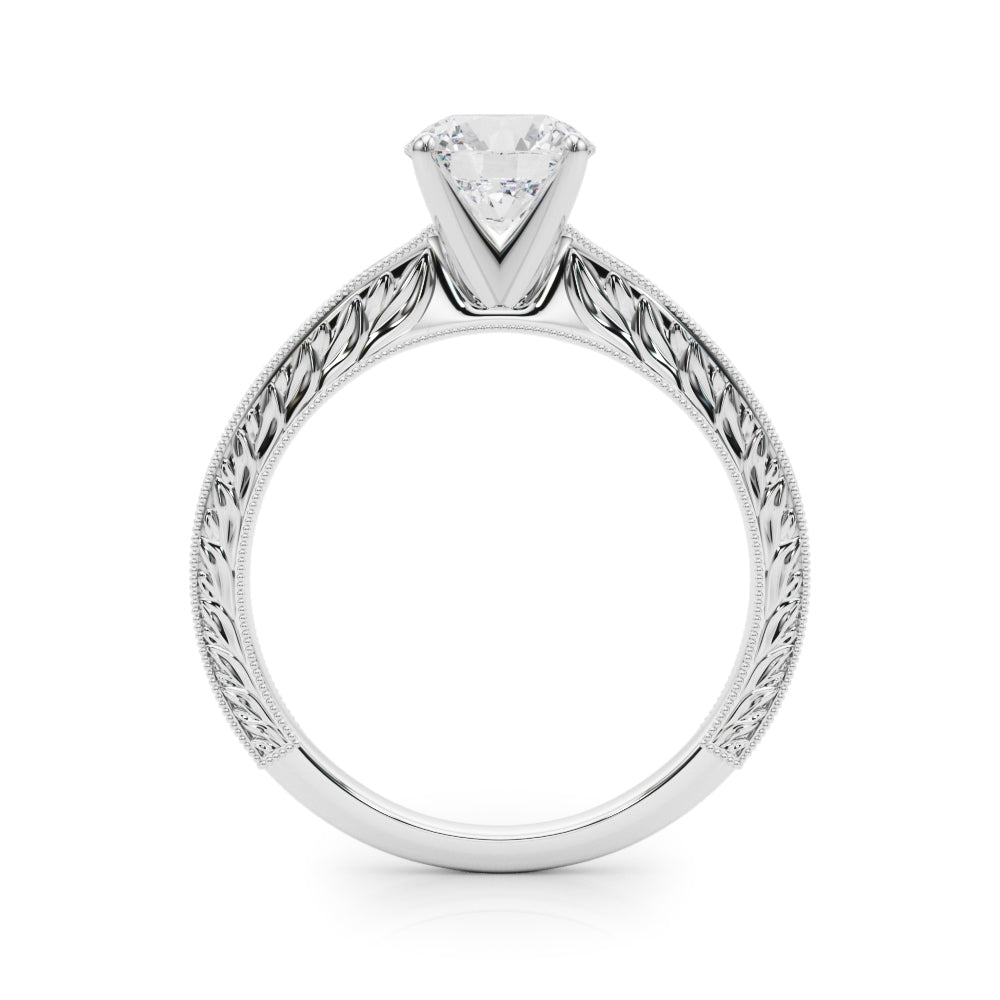 Victoria Round Lab Grown Diamond Solitaire Engagement Ring IGI Certified
