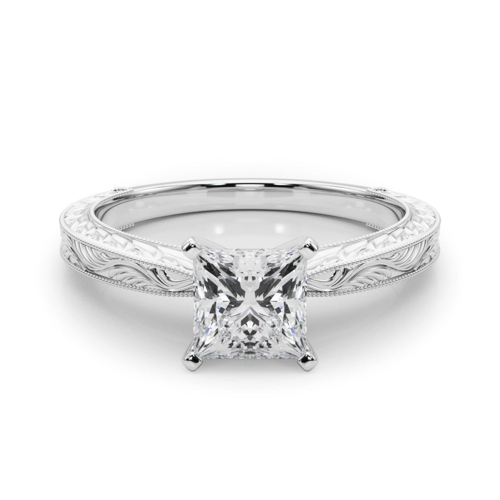 Victoria Princess Diamond Solitaire Engagement Ring-VIRABYANI