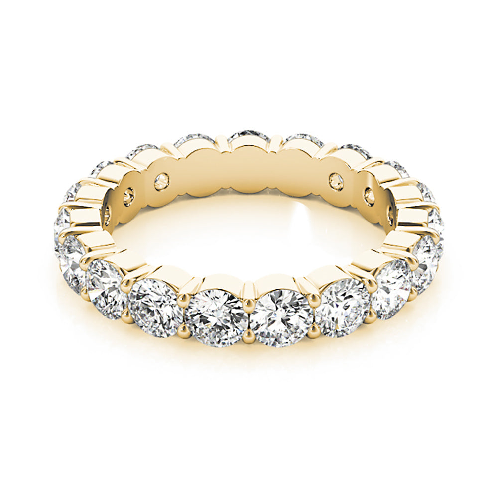 3.0 ct. Round Diamond Classic Eternity Band, Shared Prong Design-VIRABYANI