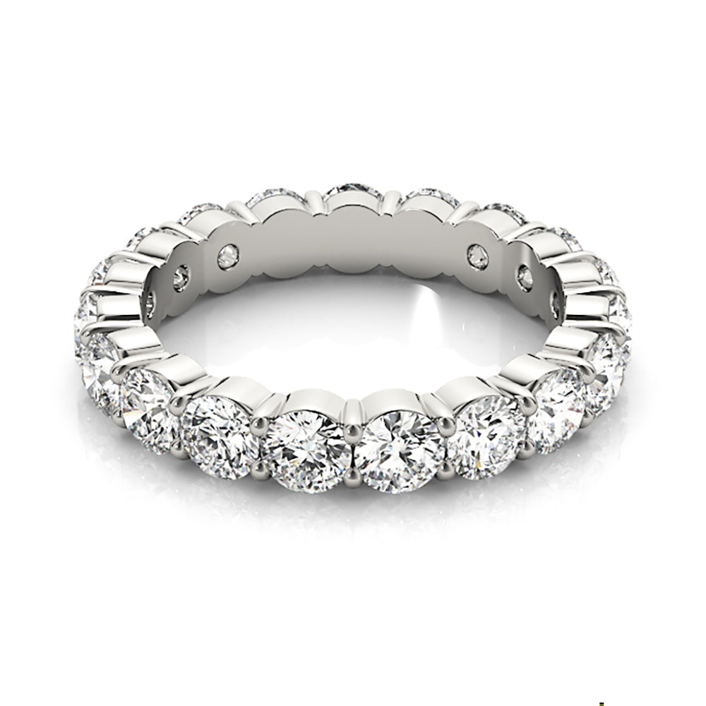 3.0 ct. Round Diamond Classic Eternity Band, Shared Prong Design-VIRABYANI
