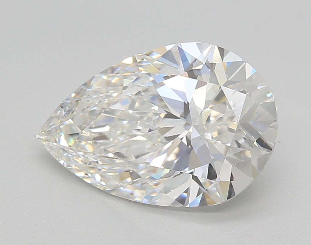 3.51 Carat F-VVS2 Pear Lab Diamond