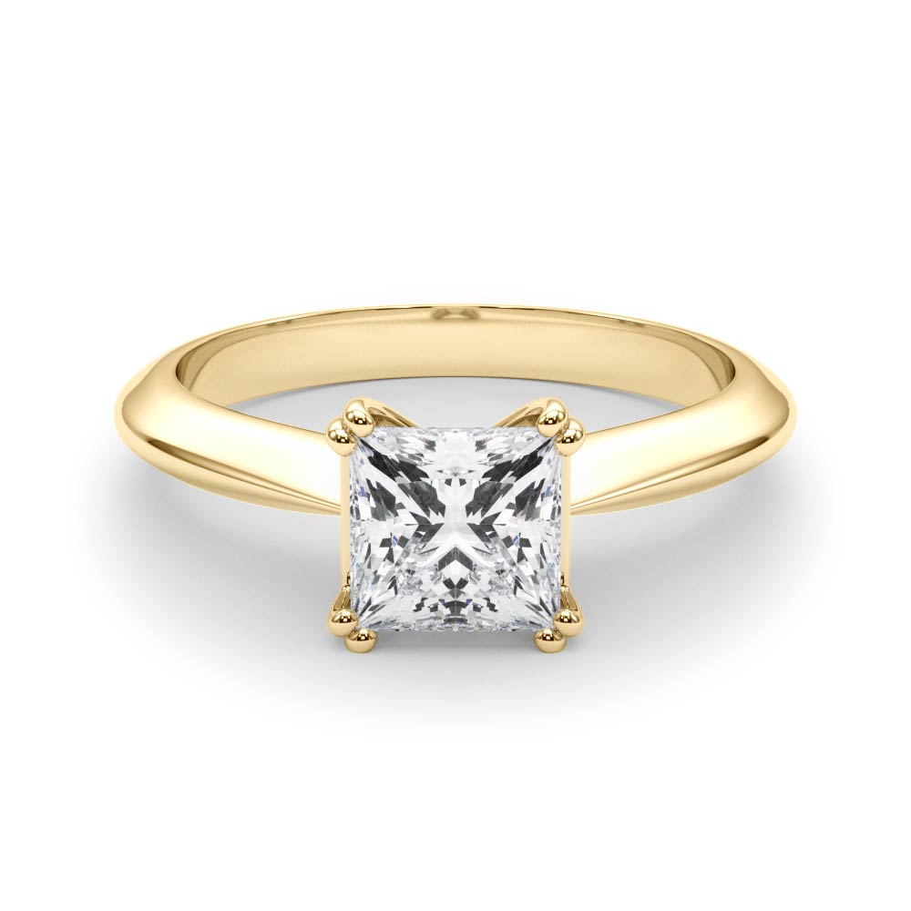Ava Princess Lab Grown Diamond Solitaire Engagement Ring IGI Certified-VIRABYANI