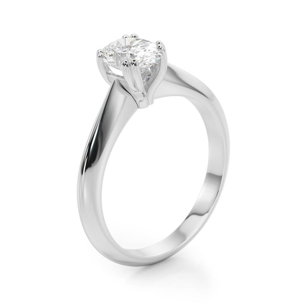 Ava Oval Lab Grown Diamond Solitaire Engagement Ring IGI Certified-VIRABYANI