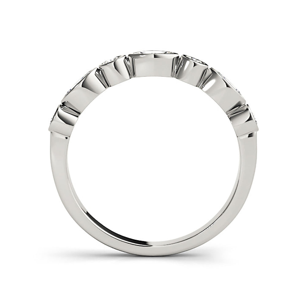 0.30 ct. Round And Marquise Diamond Wedding Ring