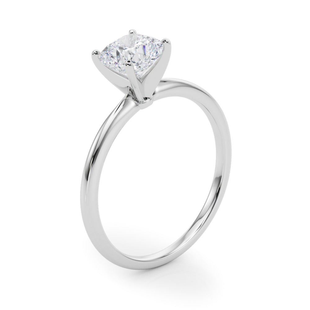 Angelica Cushion Lab Grown Diamond Solitaire Engagement Ring IGI Certified-VIRABYANI