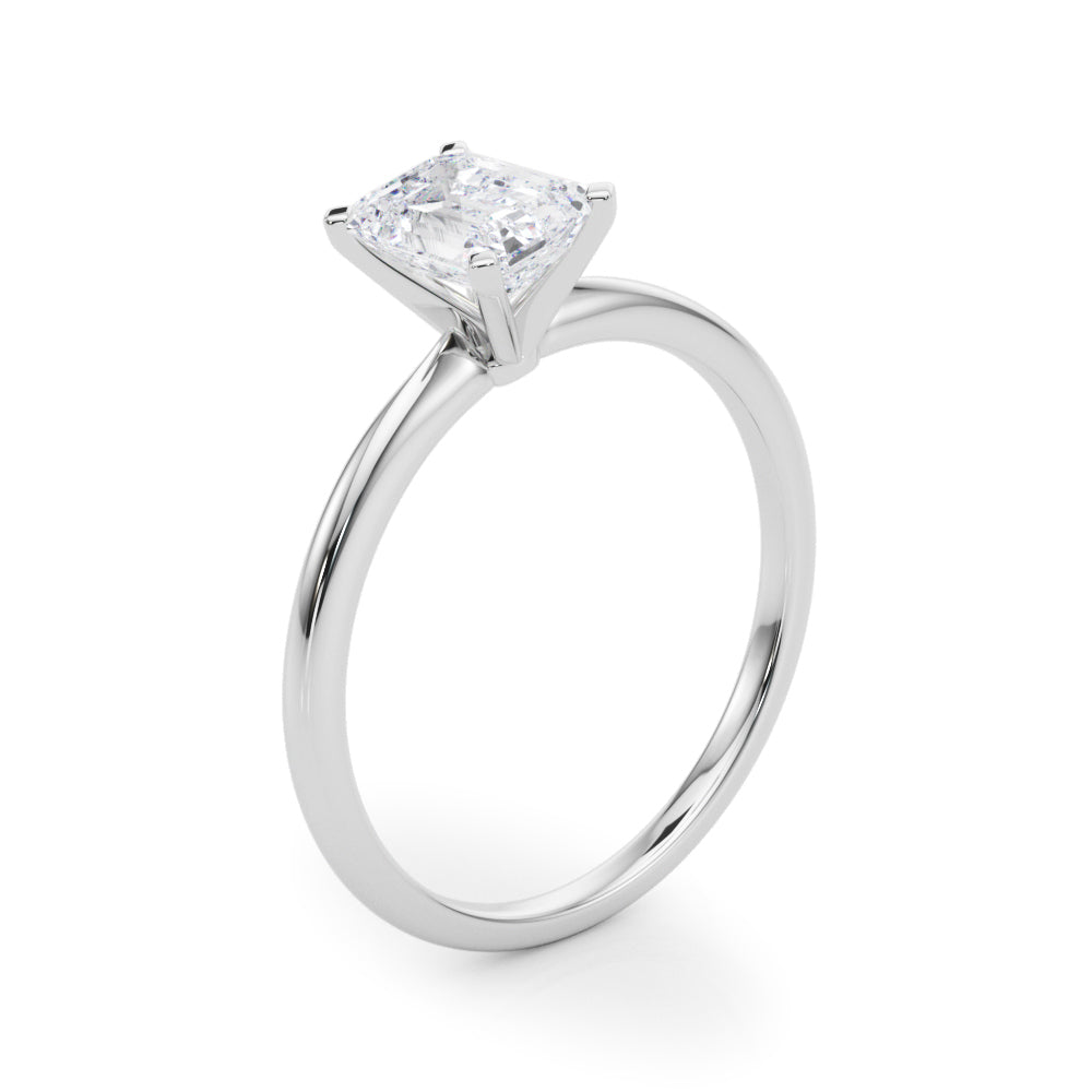 Angelica Emerald Diamond Solitaire Engagement Ring-VIRABYANI