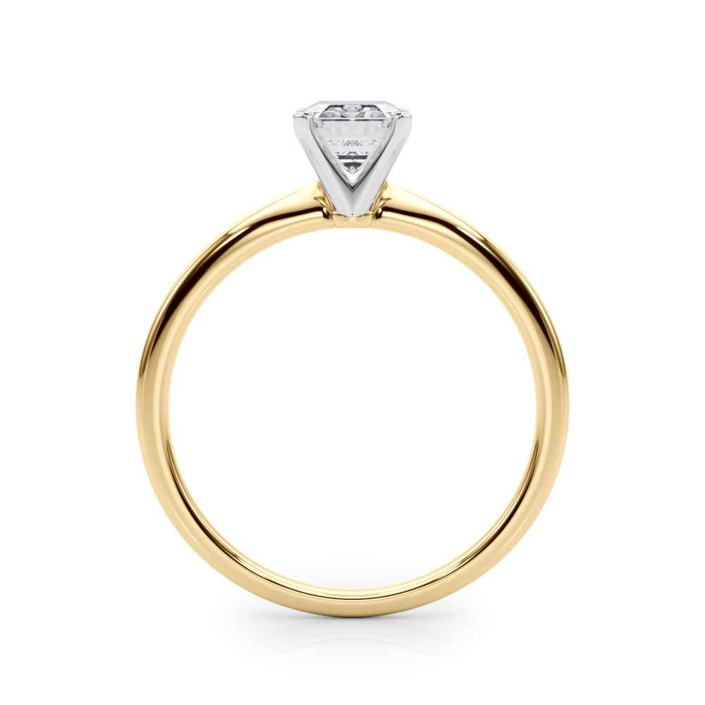 Angelica Emerald Diamond Solitaire Engagement Ring-VIRABYANI