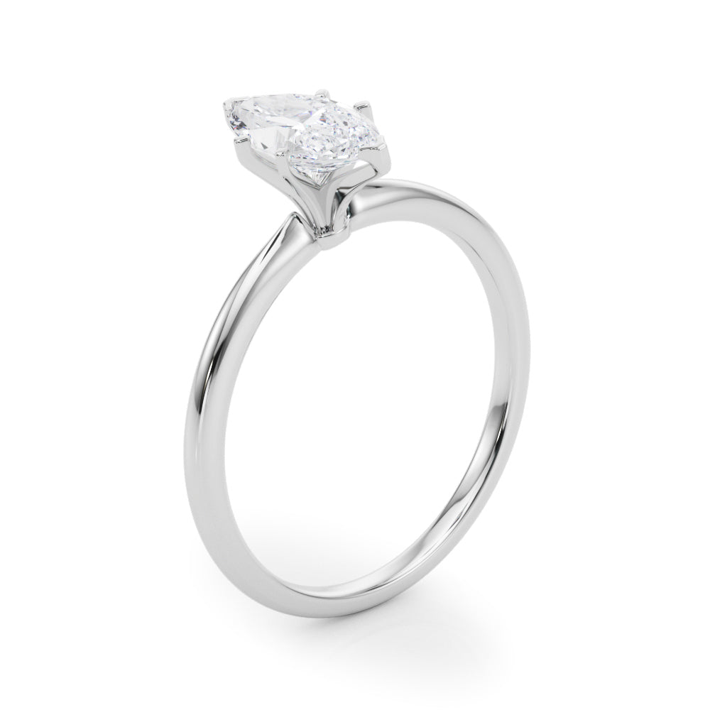 Angelica Marquise Diamond Solitaire Engagement Ring-VIRABYANI
