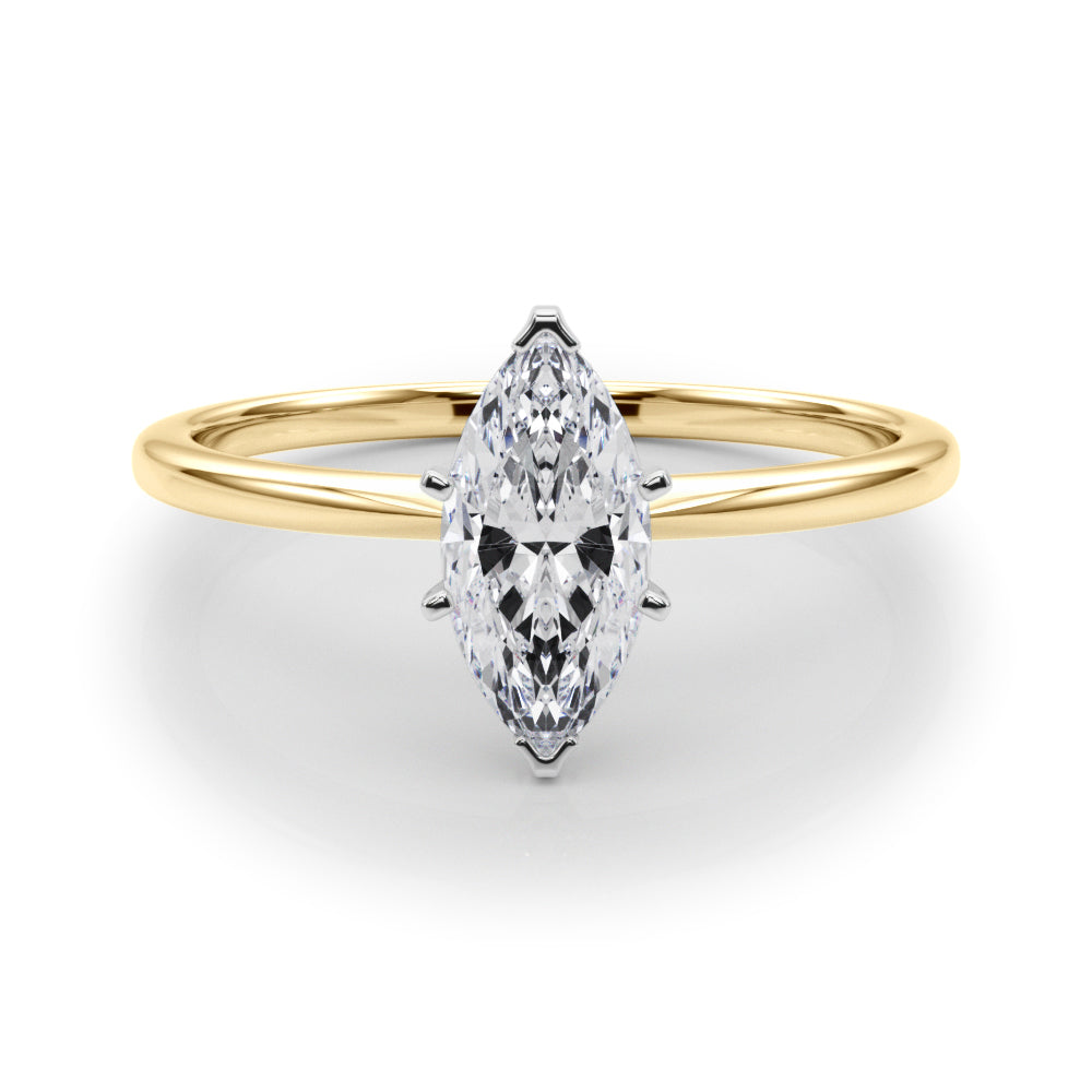 Angelica Marquise Diamond Solitaire Engagement Ring-VIRABYANI