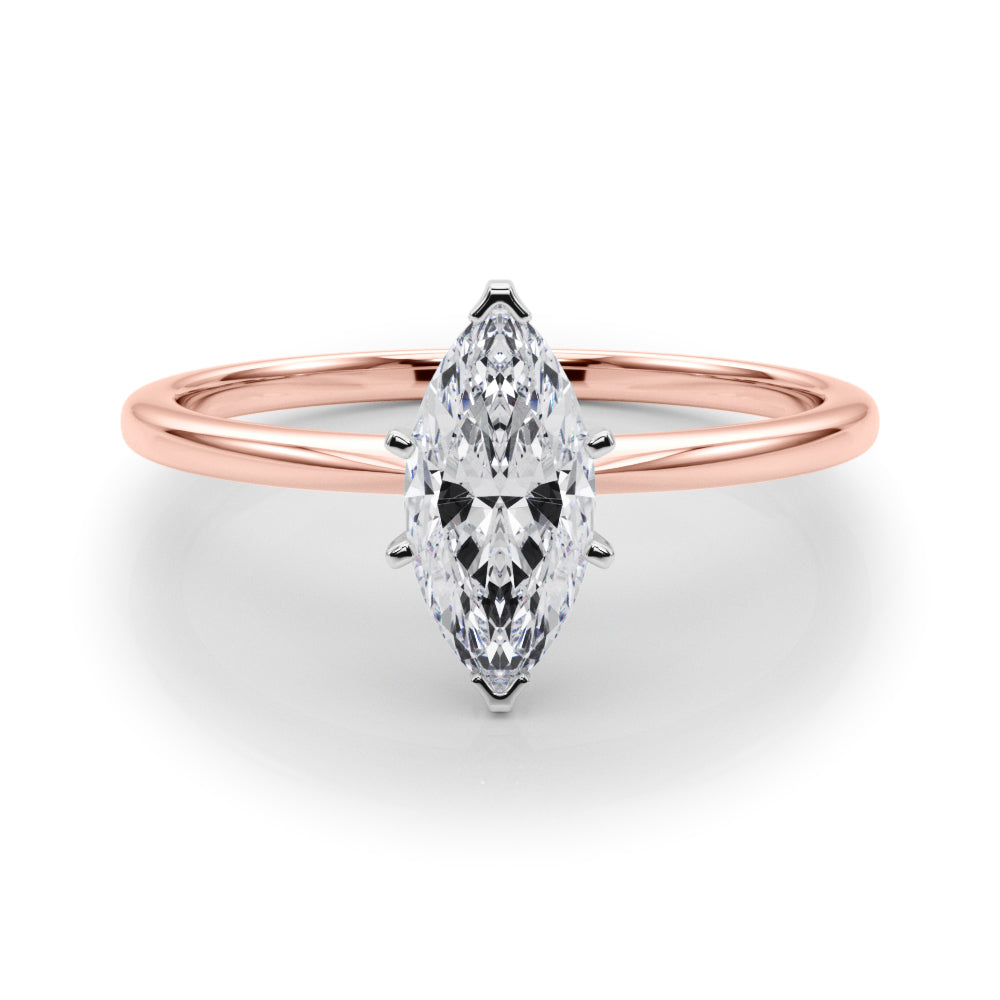 Angelica Marquise Lab Grown Diamond Solitaire Engagement Ring IGI Certified-VIRABYANI