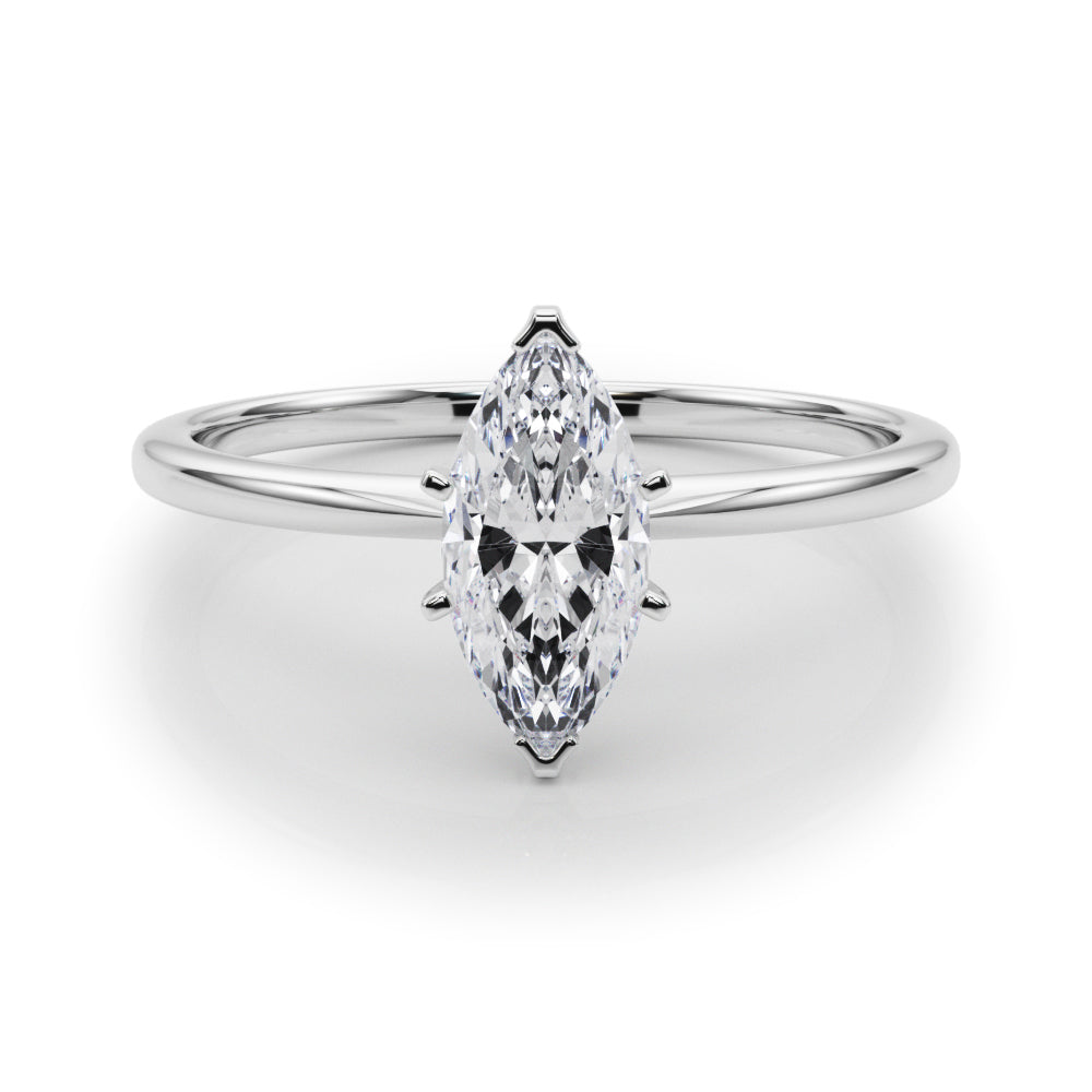 Angelica Marquise Diamond Solitaire Engagement Ring-VIRABYANI