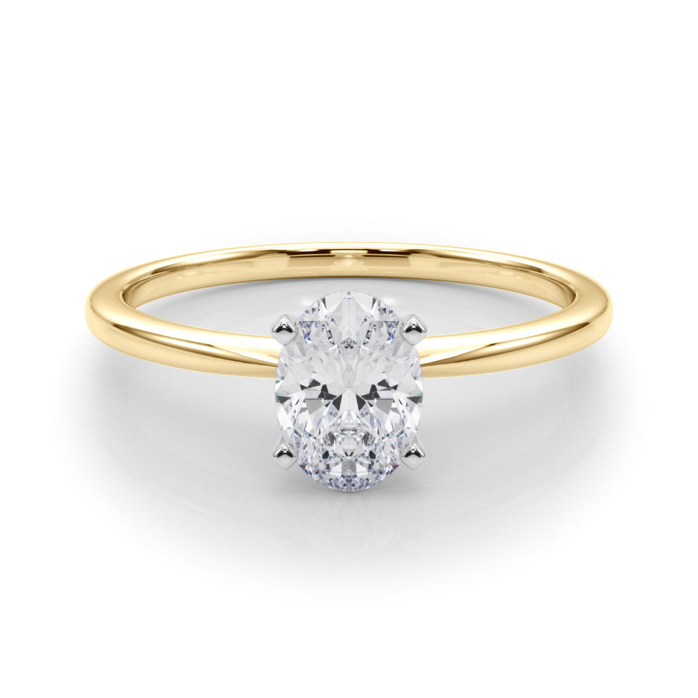 Angelica Oval Diamond Solitaire Engagement Ring-VIRABYANI