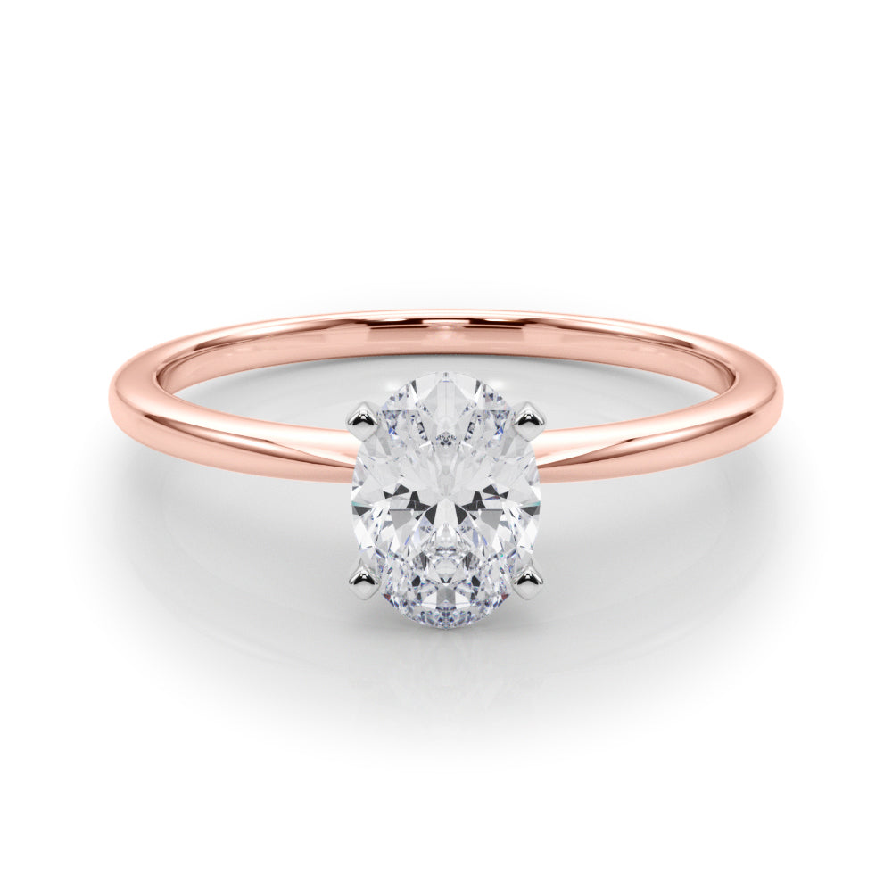 Angelica Oval Diamond Solitaire Engagement Ring-VIRABYANI