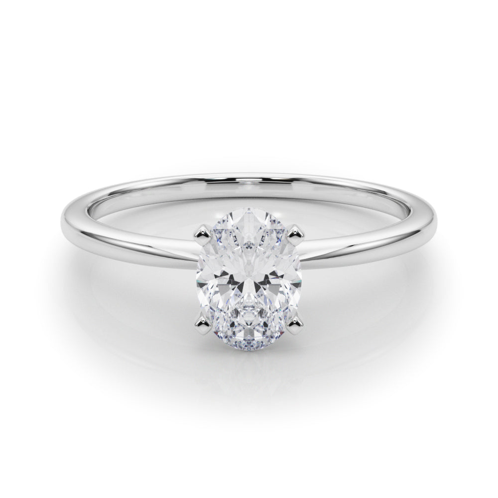 Angelica Oval Diamond Solitaire Engagement Ring
