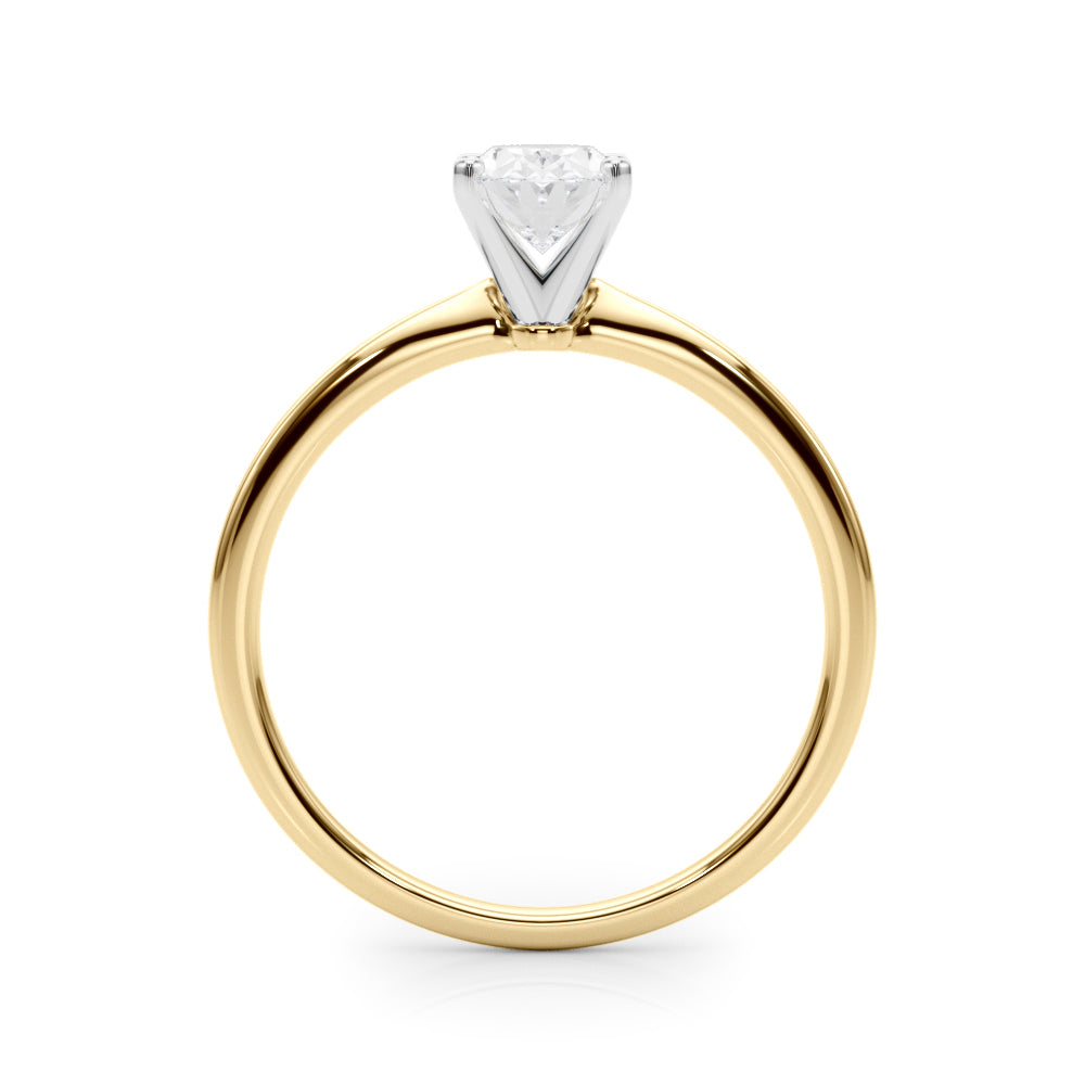 Angelica Oval Diamond Solitaire Engagement Ring-VIRABYANI
