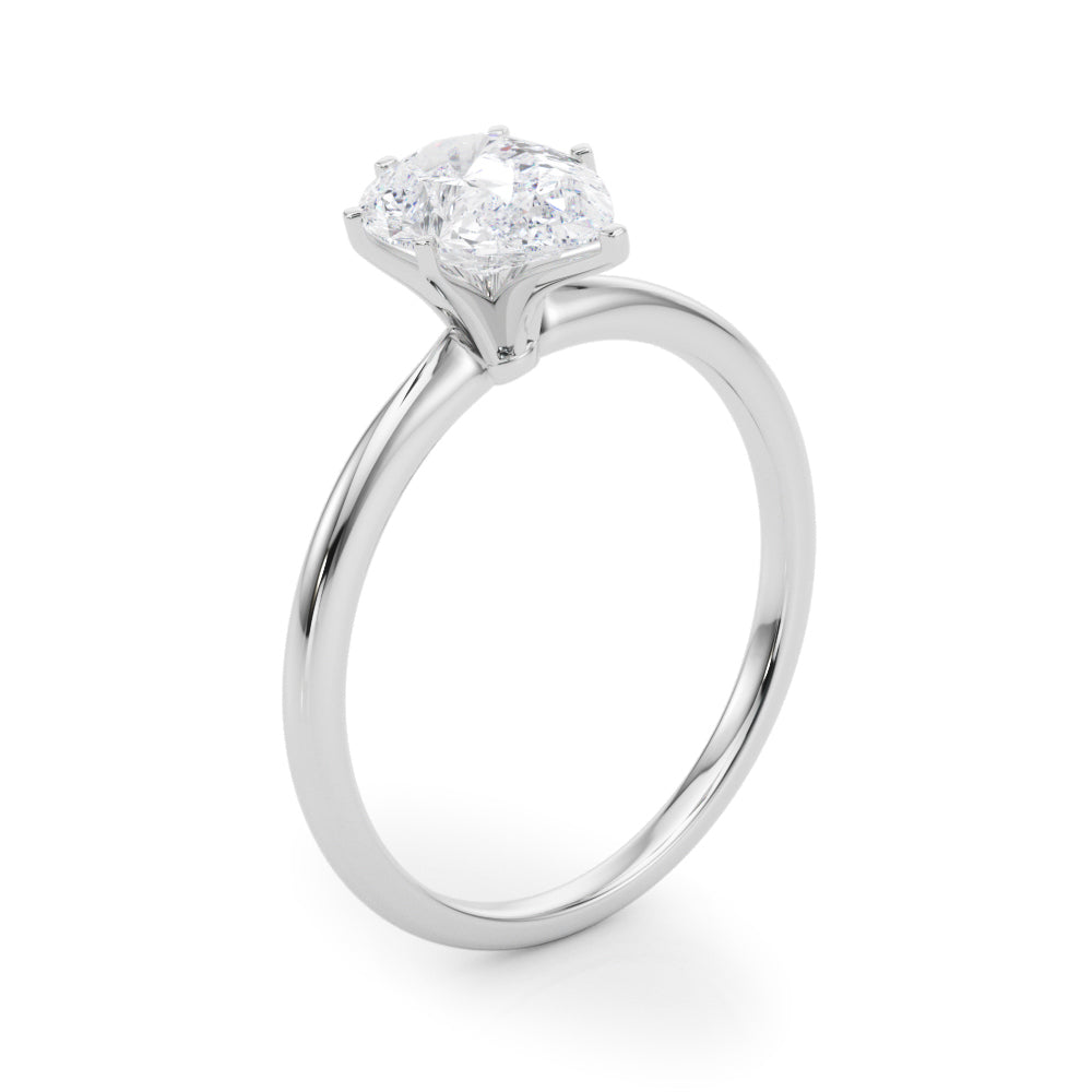 Angelica Pear Diamond Solitaire Engagement Ring-VIRABYANI