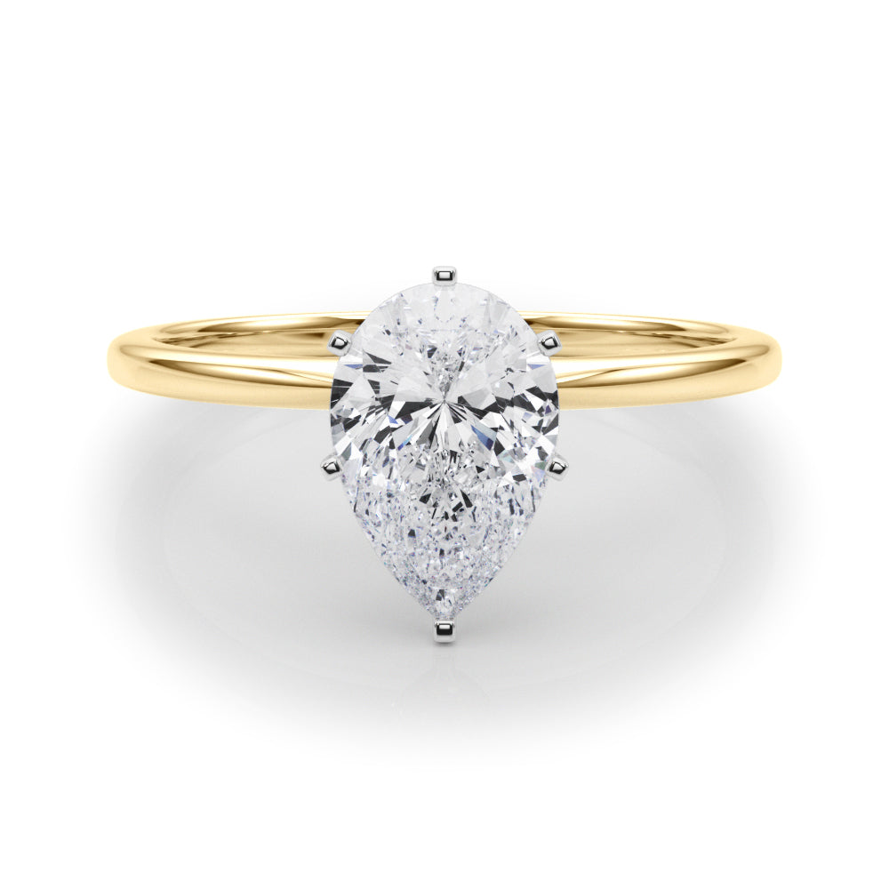 Angelica Pear Diamond Solitaire Engagement Ring-VIRABYANI