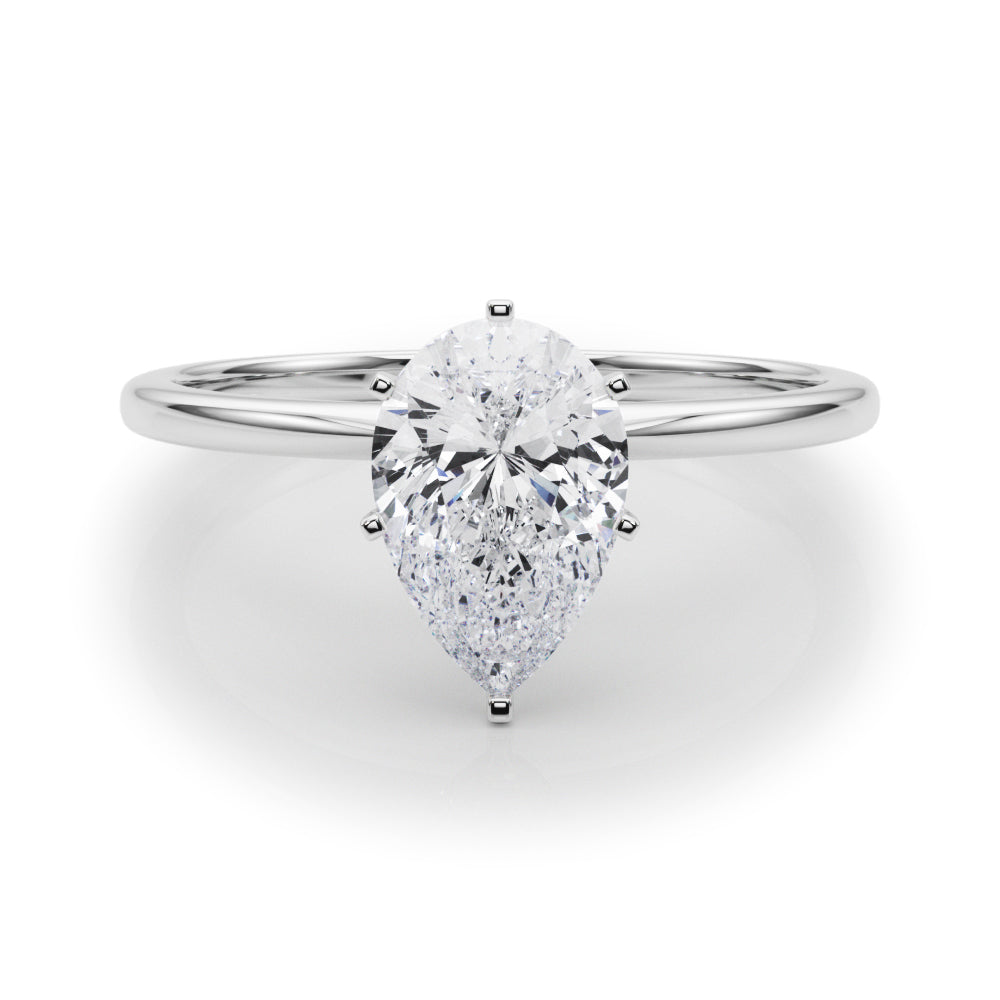 Angelica Pear Diamond Solitaire Engagement Ring