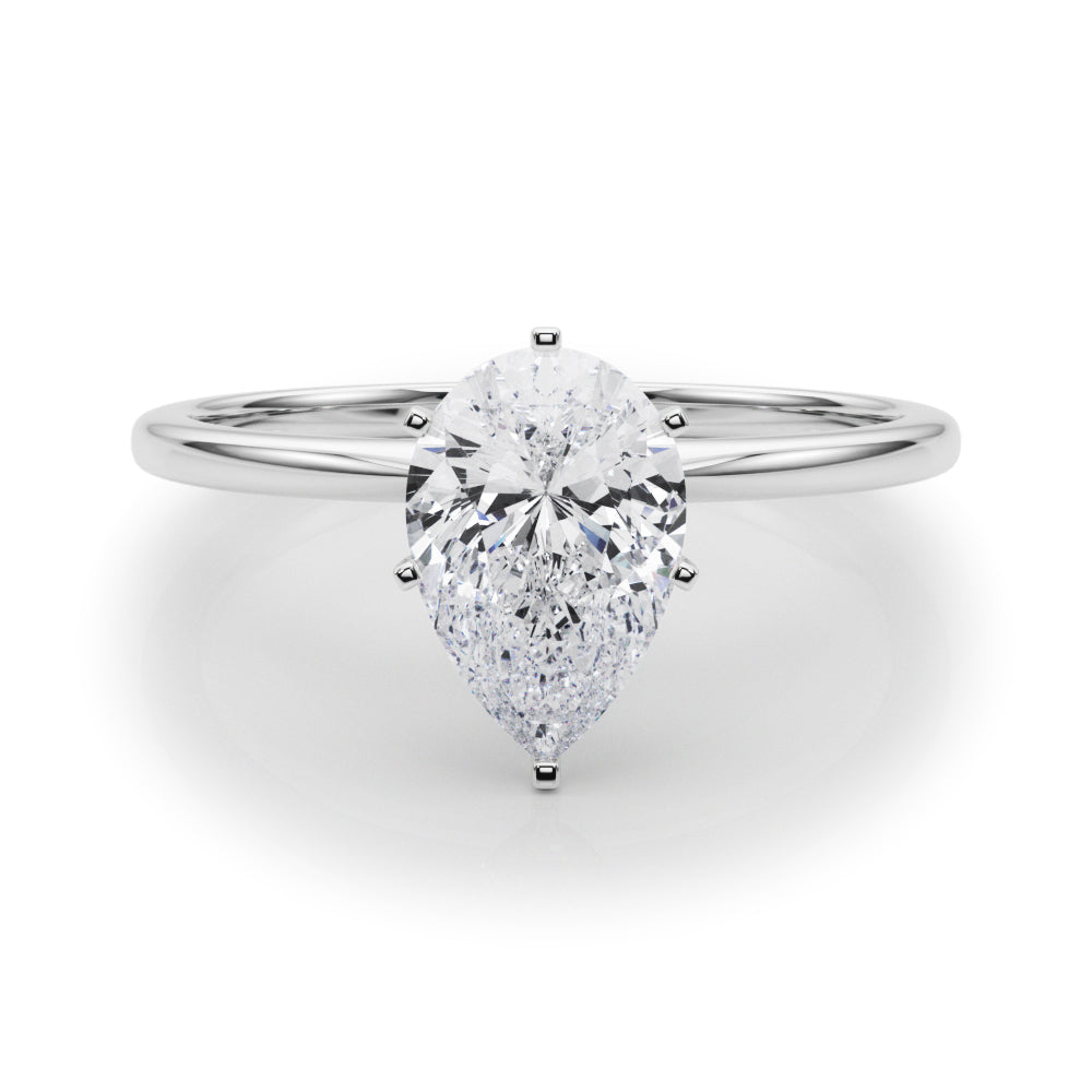 Angelica Pear Diamond Solitaire Engagement Ring-VIRABYANI
